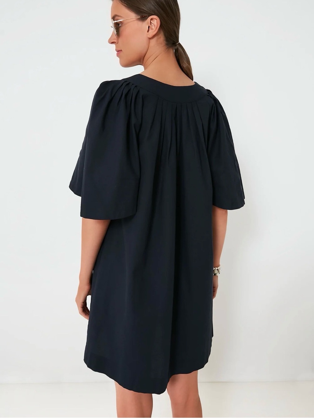 NWT Pomander Place Deep Navy Finley Flutter Sleeve Dress - Picture 3 of 9